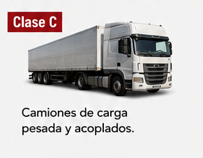 Clase C Camiones de carga pesada y acoplados.